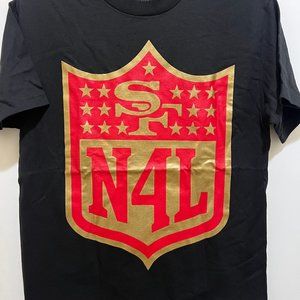 N4L Men Black Color T-shirt By Bay Area Swag 49ers Colors - NEW